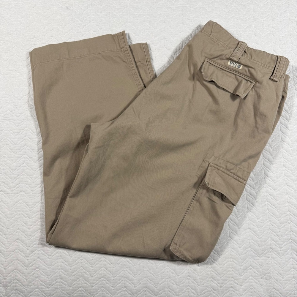 Y2K‎ Cargo Pants Chaps Mens Khaki Utility WideLeg W40 L30 Cotton Egypt